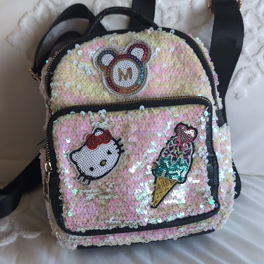 Hello Kitty Small Pink Sequin Backpack 🩷 - Picture 3 of 14
